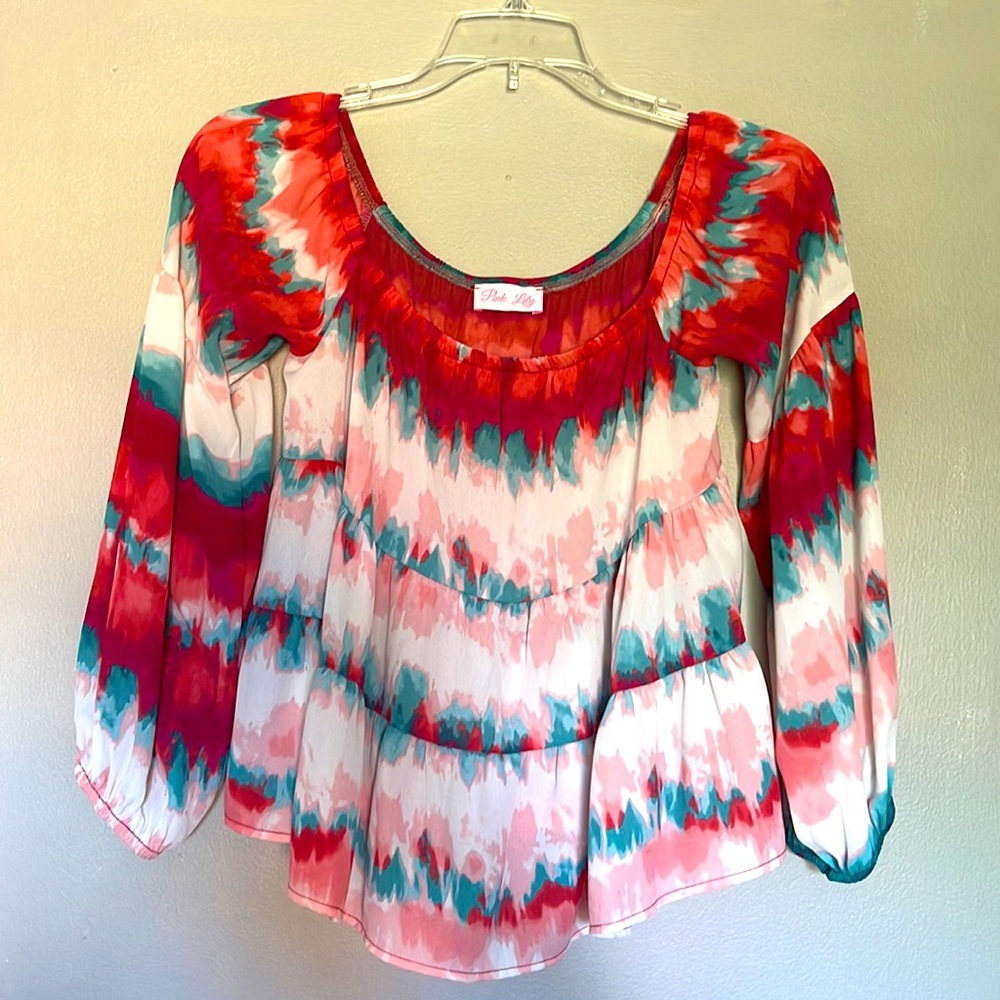 Pink Lily Off the Shoulder Top